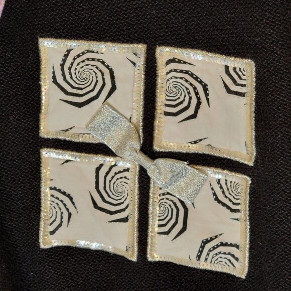 Karen Scott Embroidered 3D Cardigan Womens L Birthday Sequins Knit Presents - Picture 5 of 12